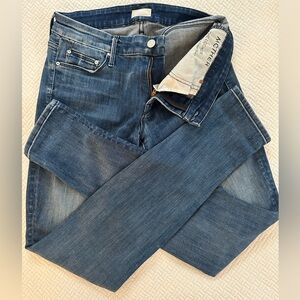 MOTHER “The Looker” Straight Leg Blue Jeans